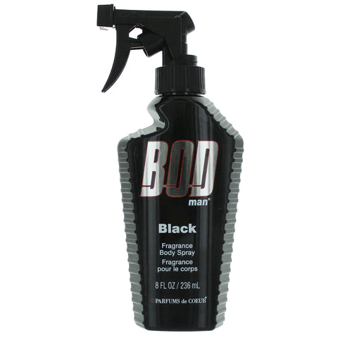 Bod Man Black by Parfums De Coeur, 8 oz Frgrance Body Spray for Men
