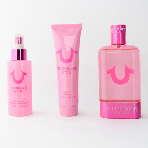 True Religion Pink by True Religion, 3 Piece Gift Set for Women