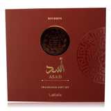 Asad Bourbon by Lattafa, 3 Piece Gift Set for Men