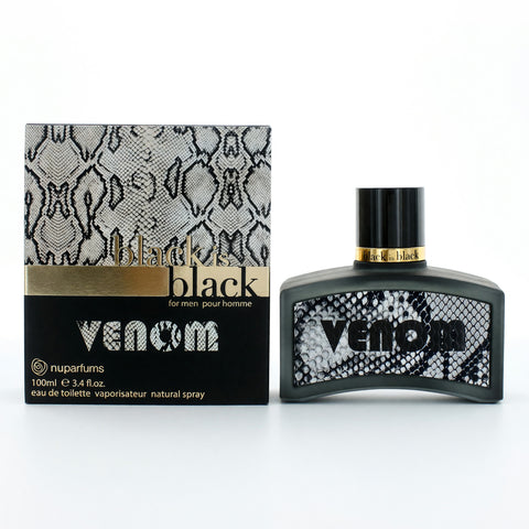 Black is Black Venom by NuParfums, 3.4 oz EDT Spray for Men
