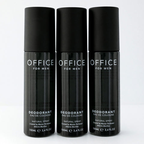 Office by Fragrance One, 3 piece Deodorant Spray for Men