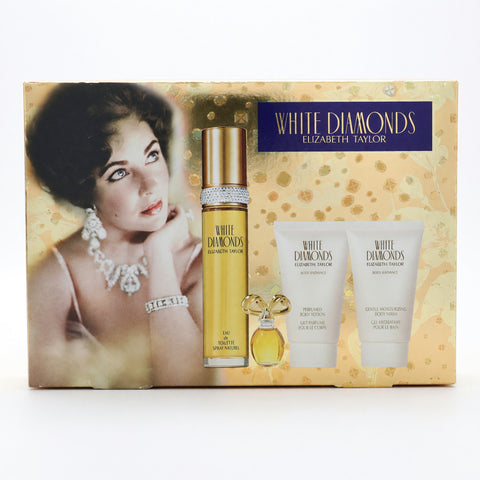 White Diamonds by Elizabeth Taylor, 4 Piece Gift Set women (With 1.7oz)