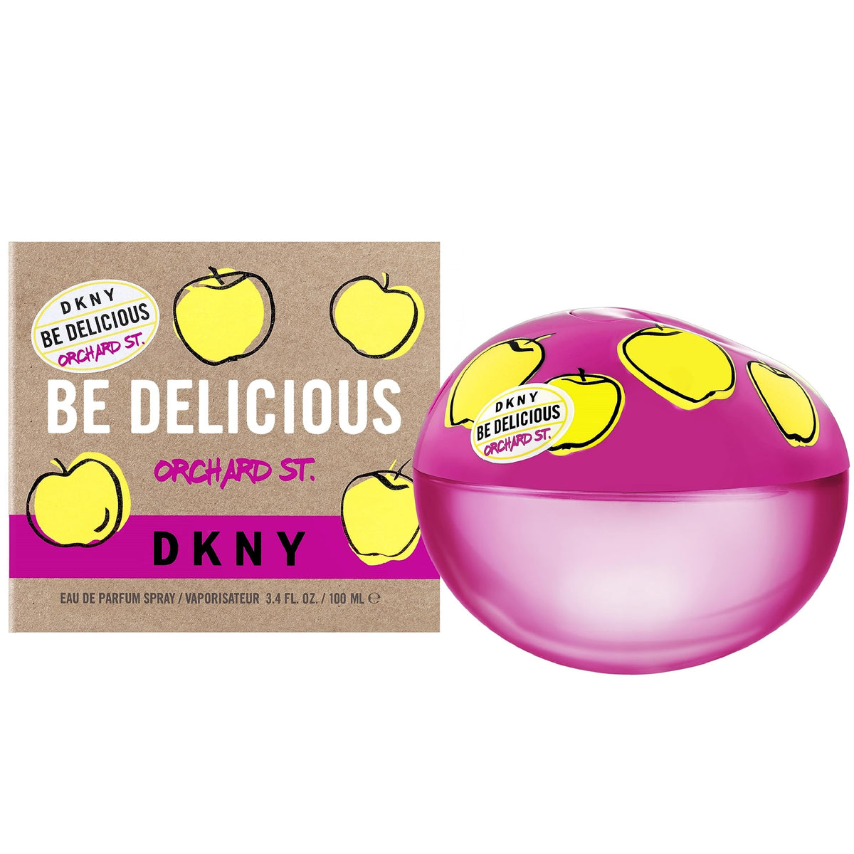 DKNY Be Delicious Orchard St by Donna Karan, 3.4 oz Eau De Parfum Spray for Women