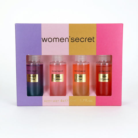  Women'Secret by Women'Secret, 4 Piece Body Mist Set for Women 